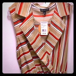 Stripe Surplus Tan Jumpsuit
